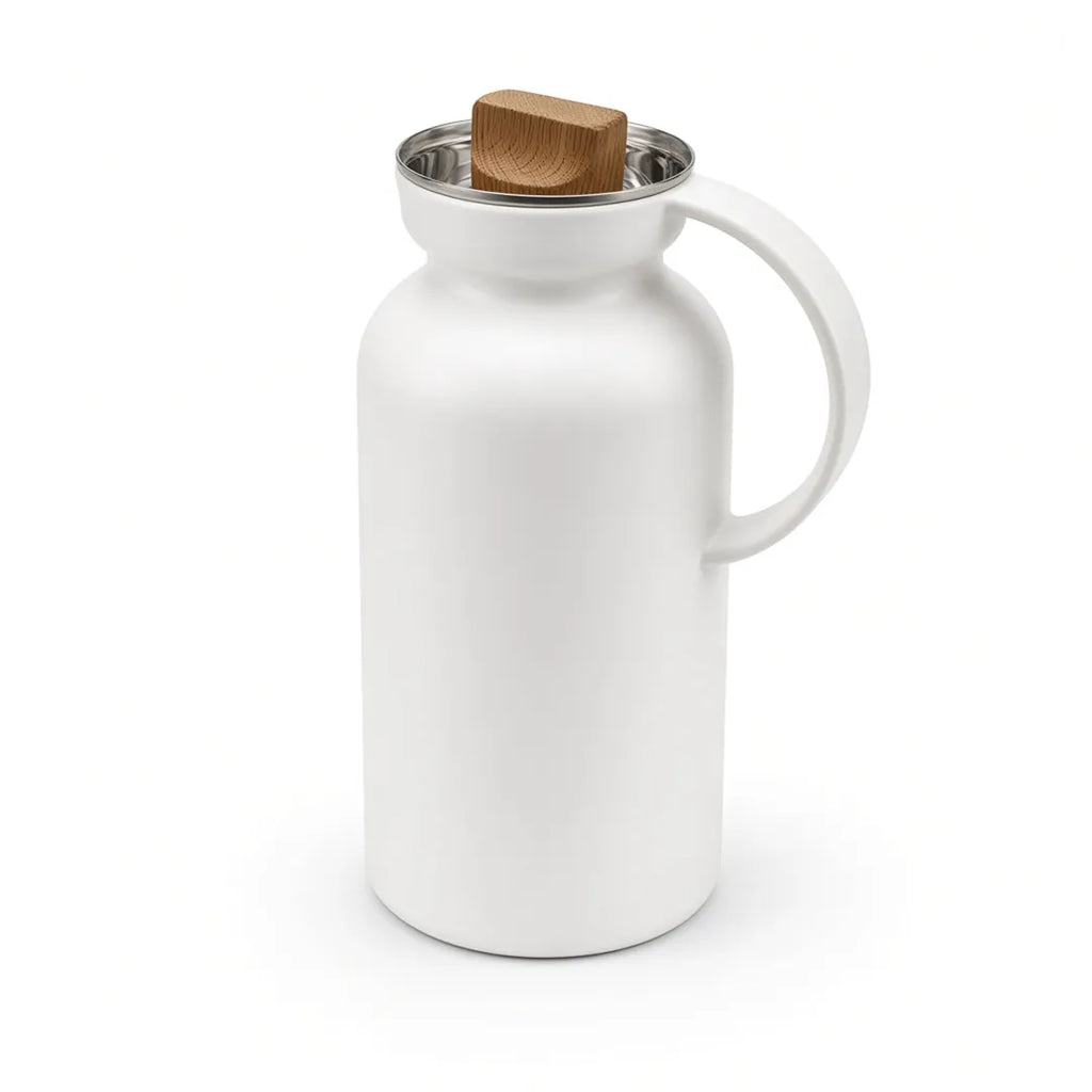 502871 Eva Solo Silhouette Vacuum Jug – Matte White, 1.0 Litre