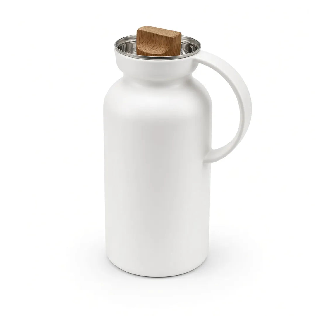 502871 Eva Solo Silhouette Vacuum Jug – Matte White, 1.0 Litre