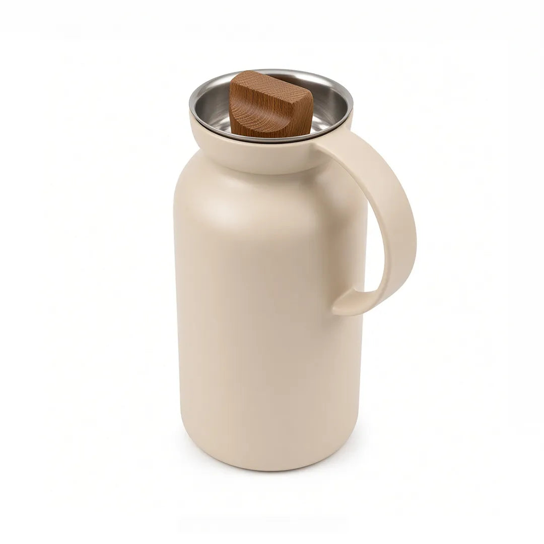 502874 Eva Solo Silhouette Vacuum Jug – Soft Beige, 1.0 Litre