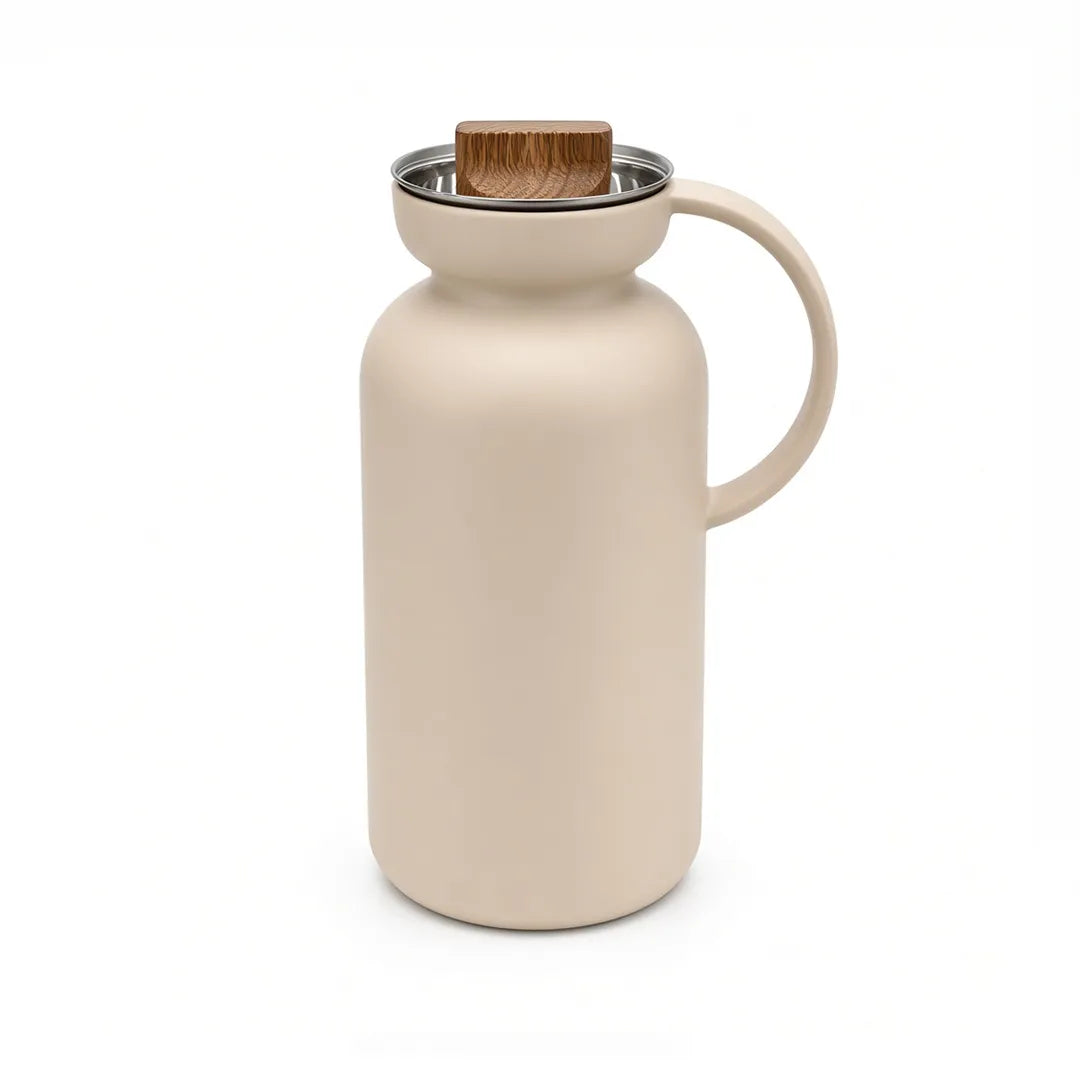 502874 Eva Solo Silhouette Vacuum Jug – Soft Beige, 1.0 Litre