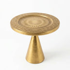 58-13 Gold Round Side Table Metal Decorative Accent Table 45cm