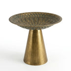 58-14 Gold Pedestal Bowl Table Metal Decorative Accent Table 45cm
