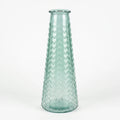 6065 Mandala Glass Vase Green Textured Tall Vase 55.5 cm