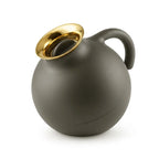 6171 Eva Solo Premium Sculptural Vacuum Jug – Matte Charcoal Grey & Gold, 1.0 Litre