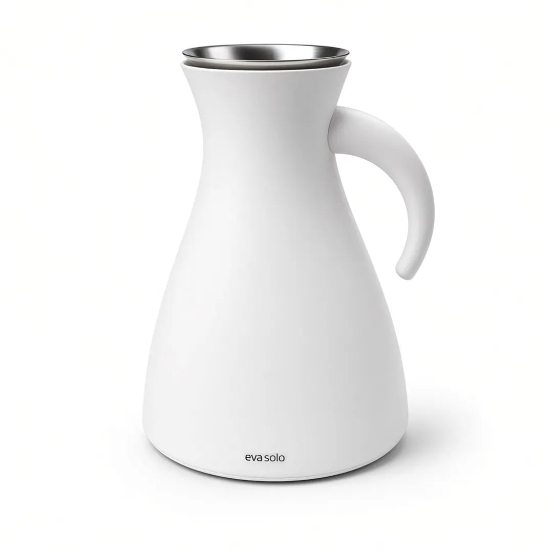 6690 Eva Solo Premium Insulated Vacuum Jug – Matte White, 1.0 Litre