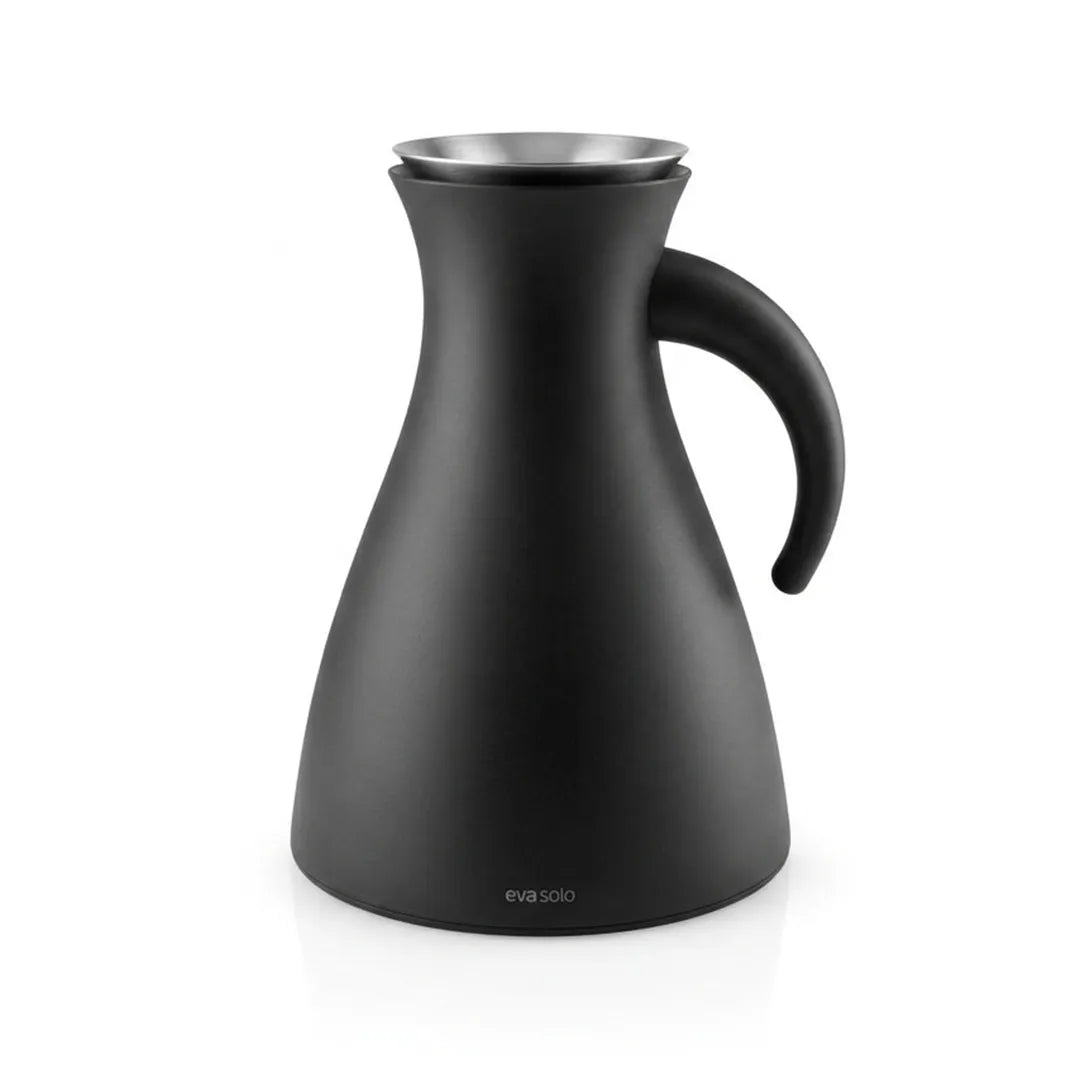 6691 Eva Solo Sculptural Vacuum Jug – Matte Charcoal Black, 1.0 Litre