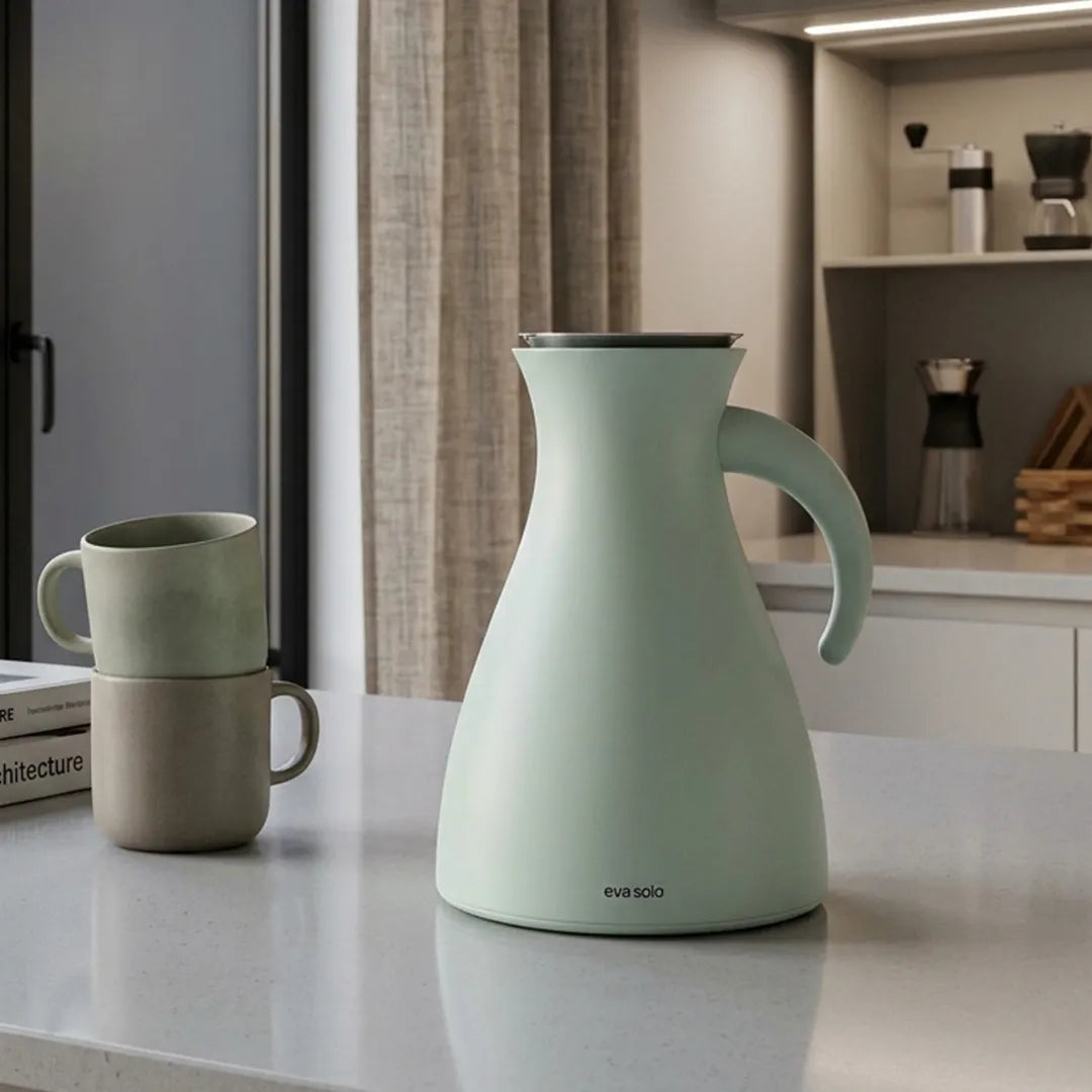 6692 Eva Solo Premium Insulated Vacuum Jug – Sage Green, 1.0 Litre