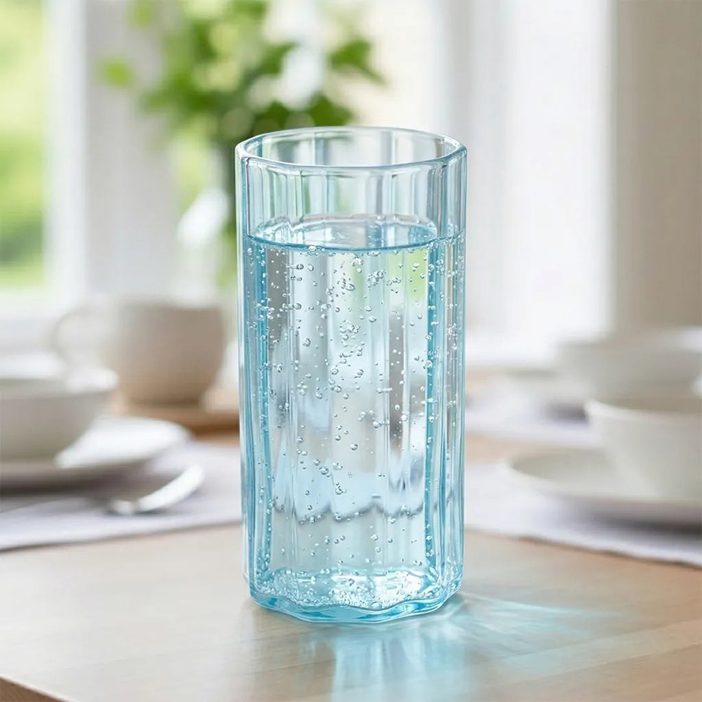 ES5004APS Glass Cup 1 Piece Ribbed Design