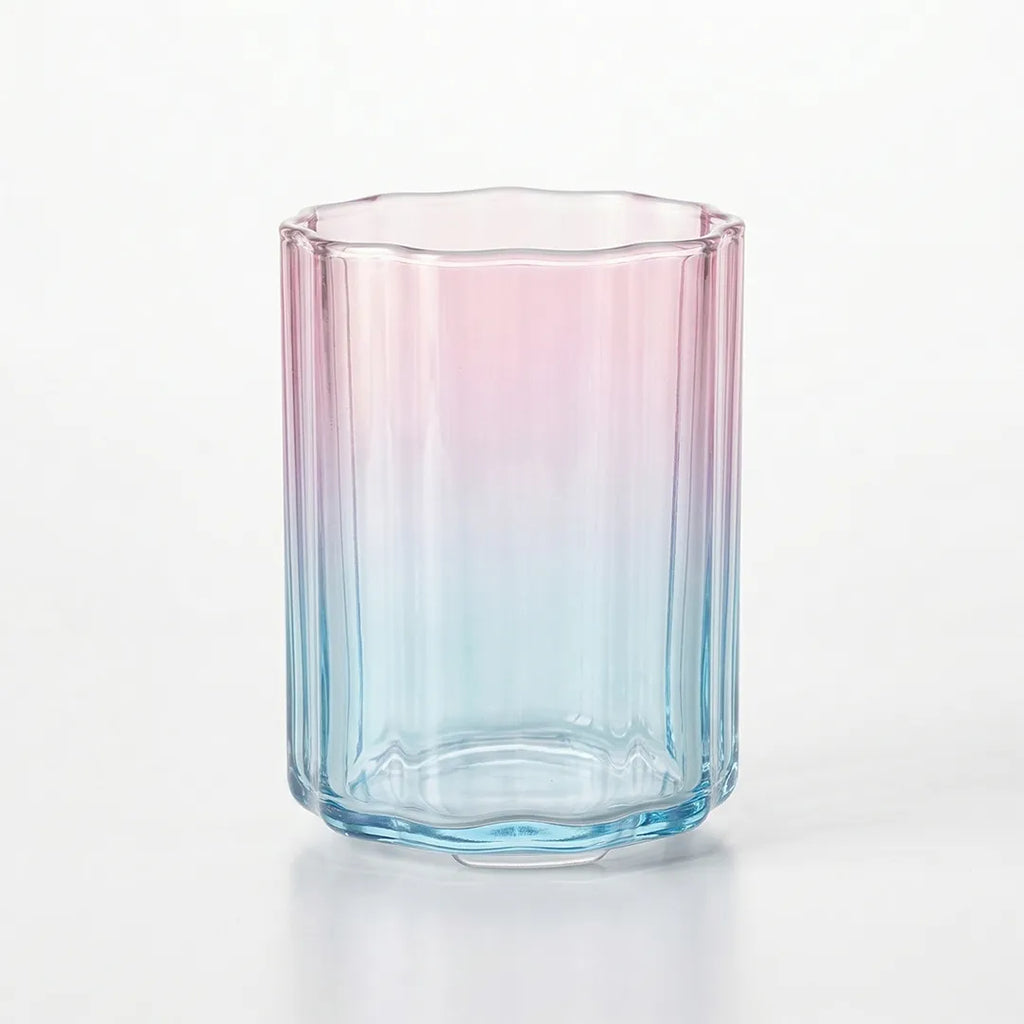 ES5004-1APS Glass Cup 1 Piece Gradient Ribbed Design