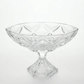 MS3118F Glass Fruit Bowl with Stand Oval Shape 28×20 cm