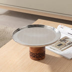 74816-A Luhpar Prism Stainless Steel Pedestal Cake Stand – Small