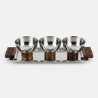 74831 Luhpar Prism Stainless Steel Serving Tray with 3 Bowls