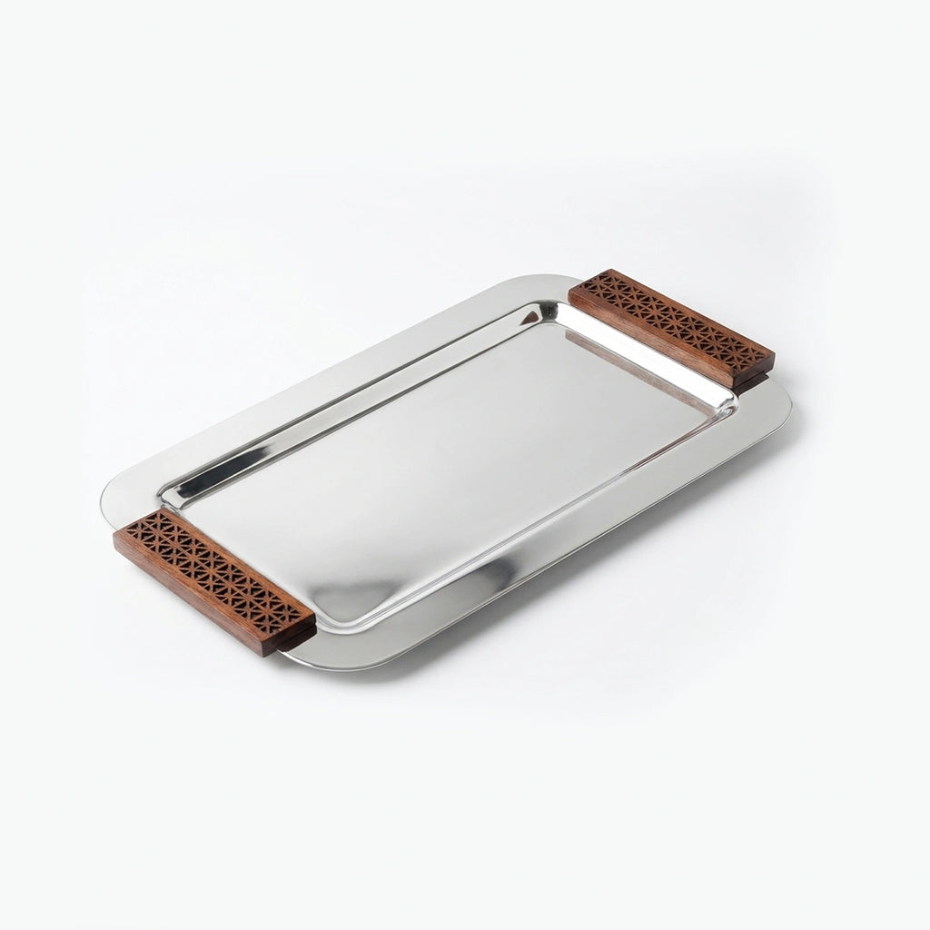 74831 Luhpar Prism Stainless Steel Serving Tray with 3 Bowls