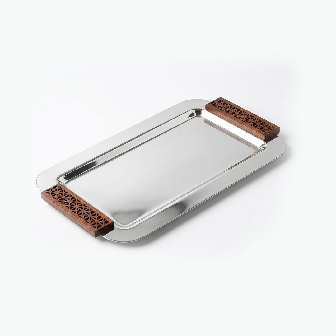74831 Luhpar Prism Stainless Steel Serving Tray with 3 Bowls