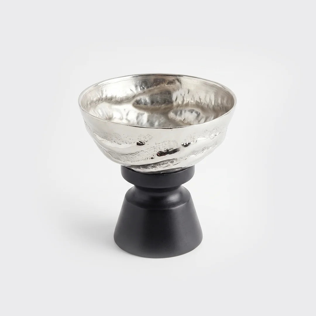 74898-B Luhpar Wave Rectangular Serving Tray with Dual Storage Boxes & Pedestal Bowl