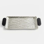 74898-B Luhpar Wave Rectangular Serving Tray with Dual Storage Boxes & Pedestal Bowl