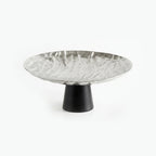 74899-A Luhpar Wave Textured Aluminum Round Cake Stand (Small)
