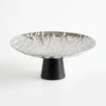 74899-B Luhpar Wave Textured Aluminum Round Cake Stand (Medium)