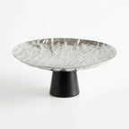 74899-B Luhpar Wave Textured Aluminum Round Cake Stand (Medium)