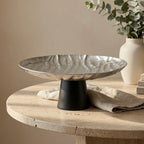 74899-B Luhpar Wave Textured Aluminum Round Cake Stand (Medium)