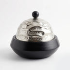 74974-A Luhpar Wave Wooden Round Storage Box with Textured Aluminum Lid