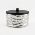 75006-B Luhpar Wave Textured Aluminum Round Storage Box (Large)