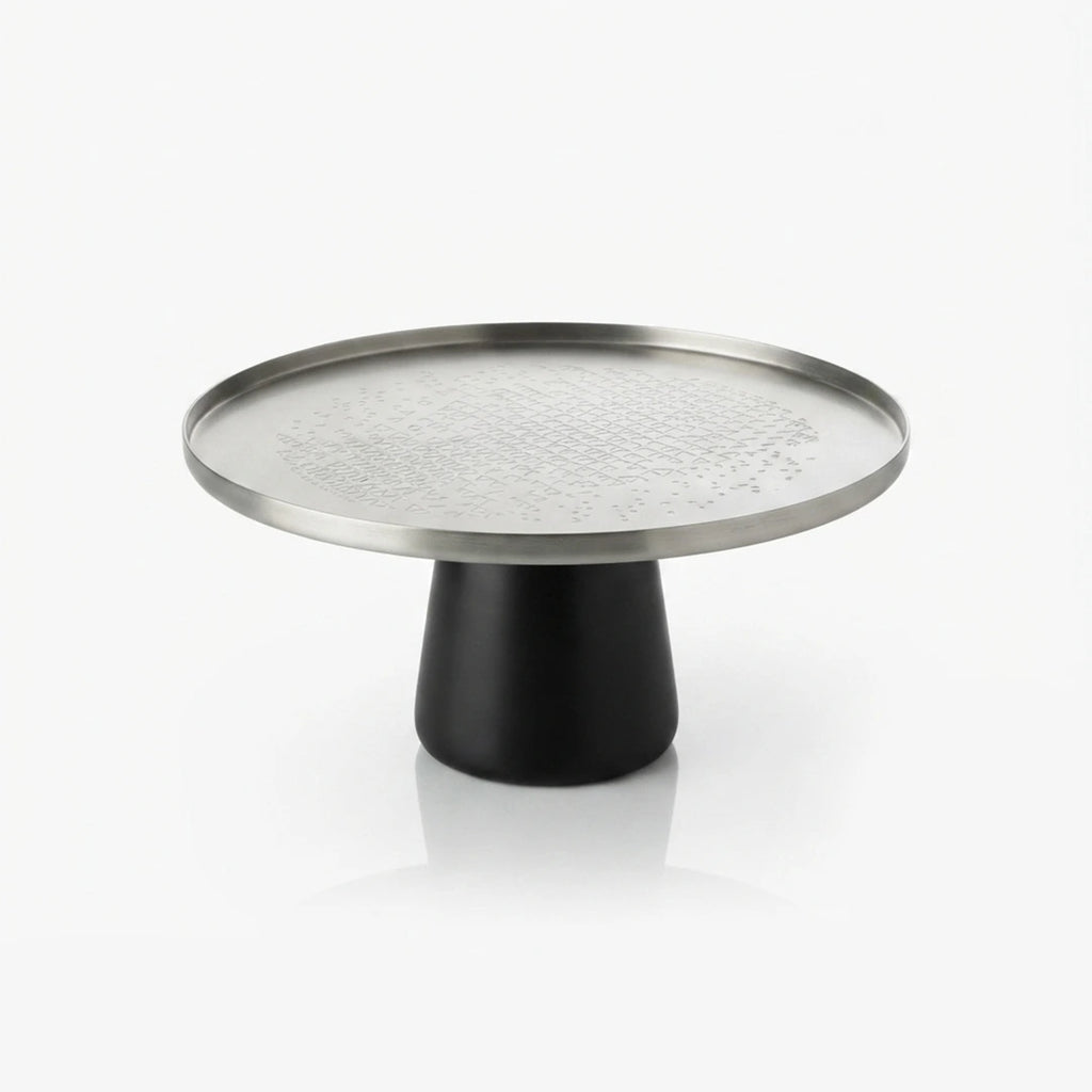 75044-A – Luhpar Vertex Stainless Steel Cake Stand – Small