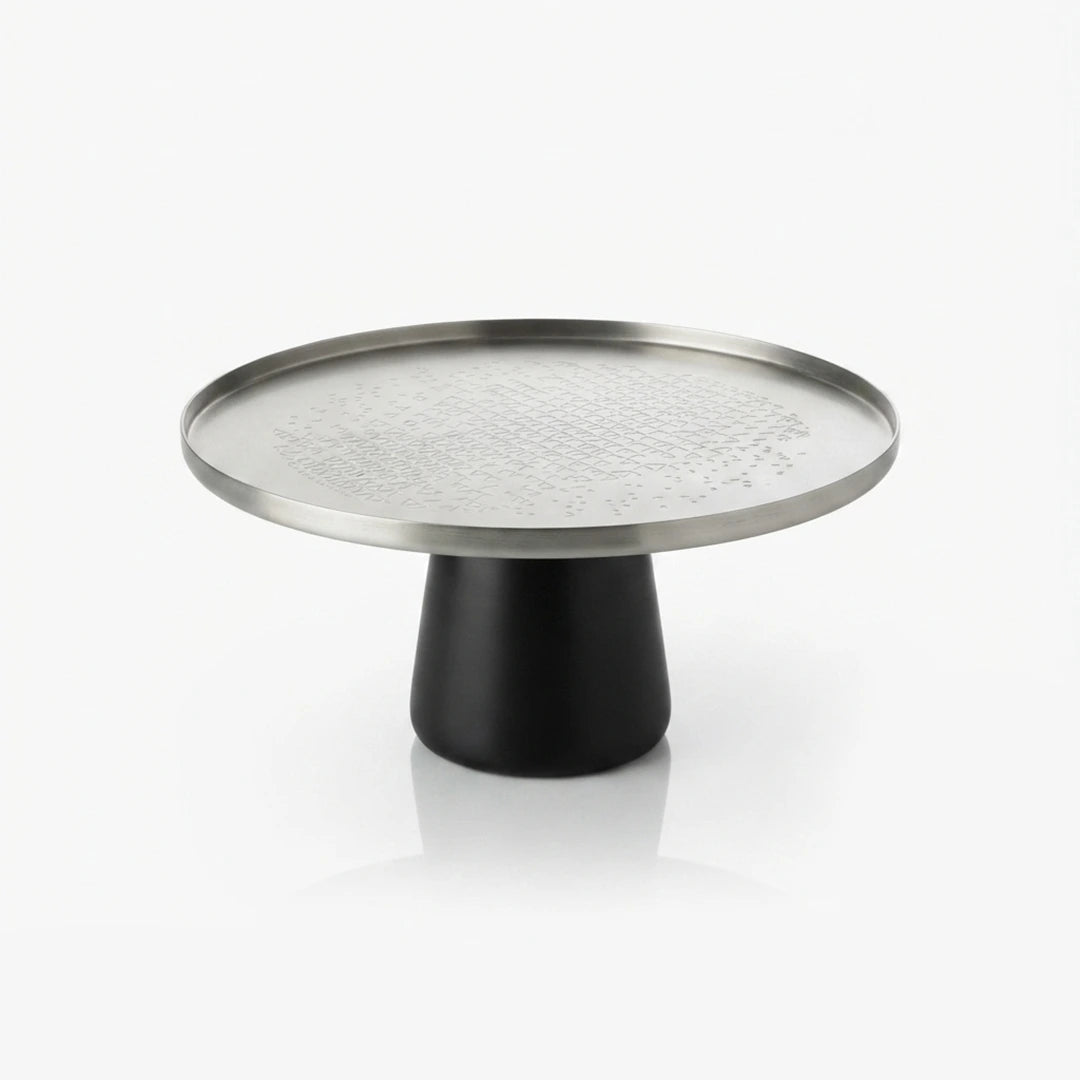 75044-A – Luhpar Vertex Stainless Steel Cake Stand – Small
