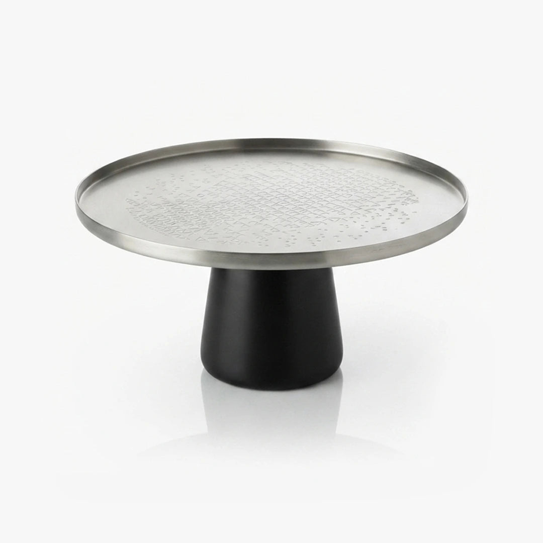 75044-B – Luhpar Vertex Stainless Steel Cake Stand – Medium
