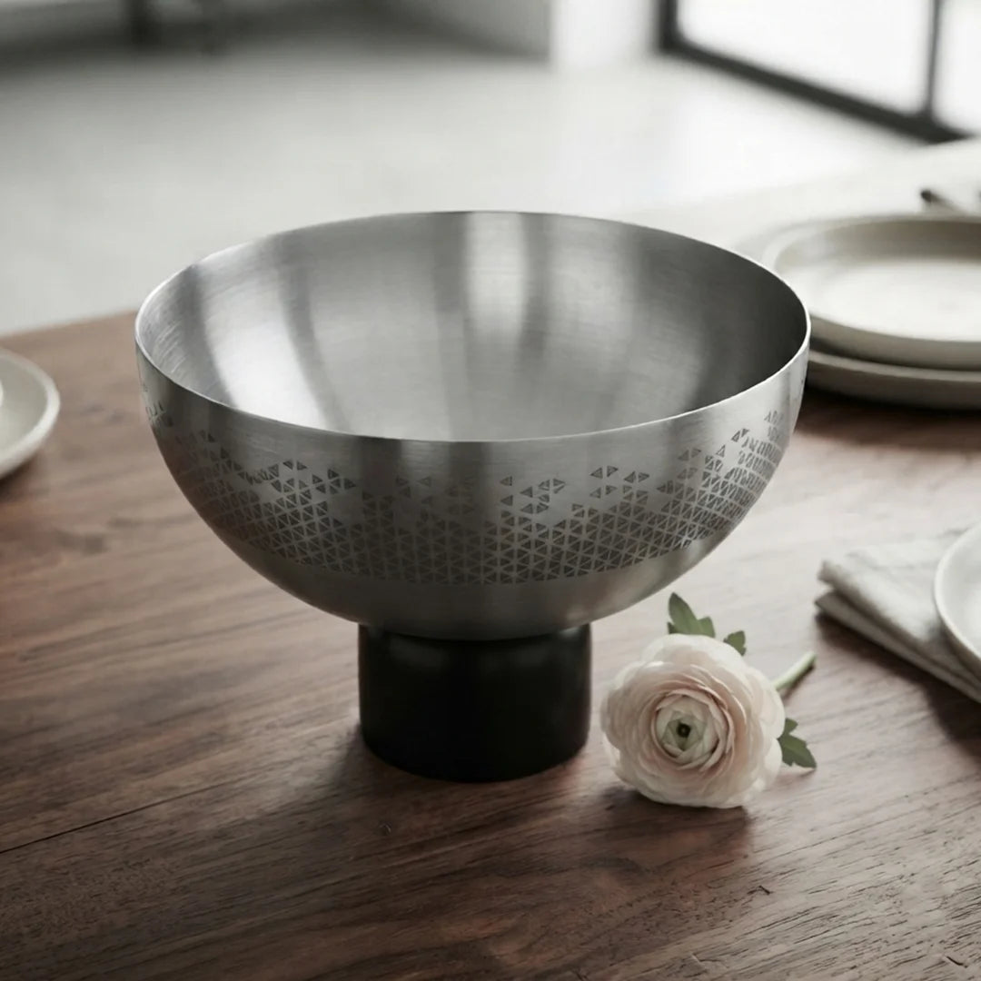 75046-C – Luhpar Vertex Stainless Steel Round Serving Bowl – Large