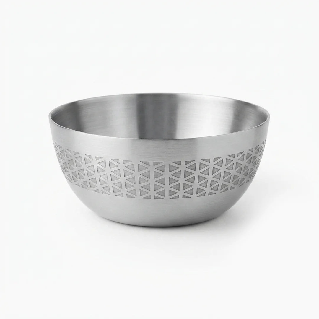 75048 –  Luhpar Vertex Stainless Steel Serving Tray with 3 Bowls