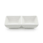 A3384 – Horeca Rectangular Double Compartment Dish White