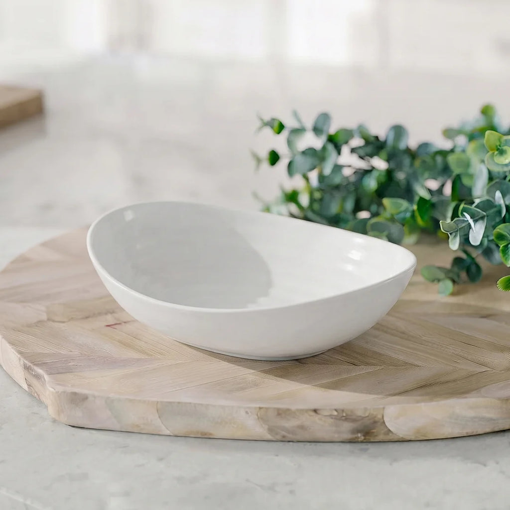 A4608 – Horeca Oval Bowl White 8.75