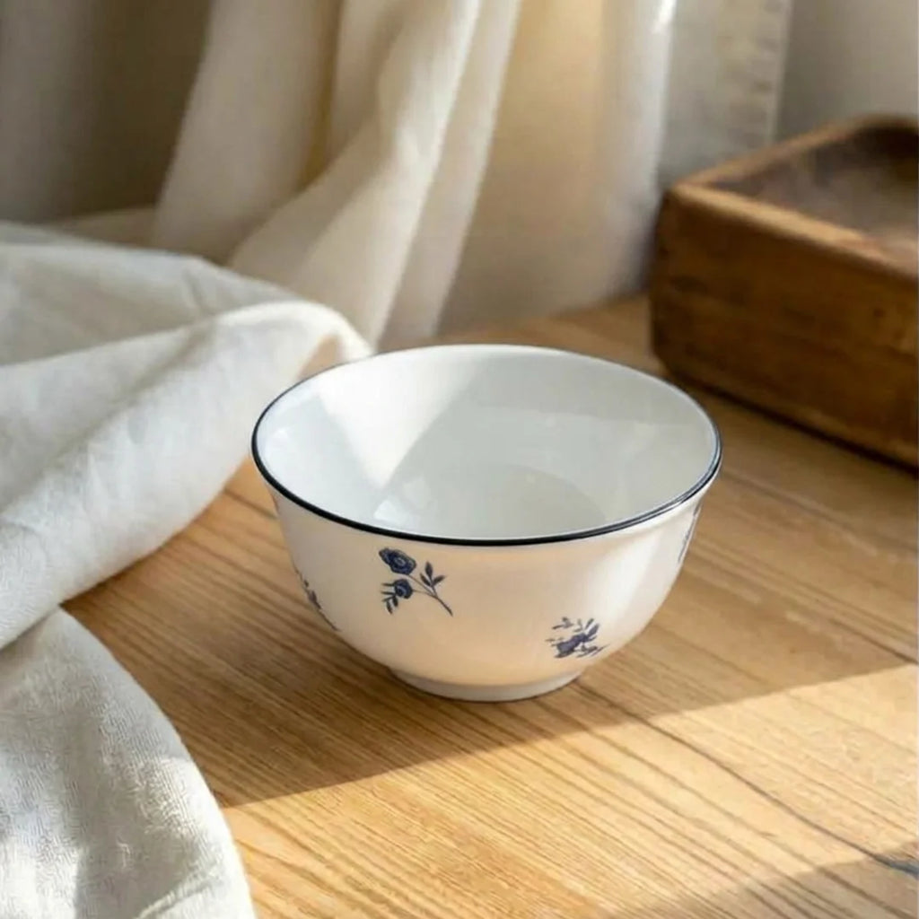 AB-013 Blue Azure Salad Bowl with Blue Rim – 4.5"