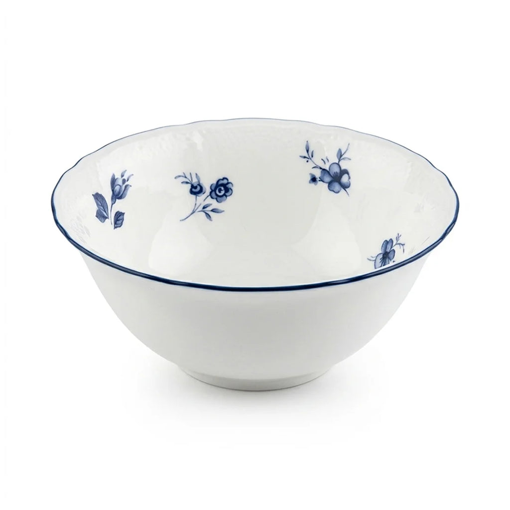 AB-014 Blue Azure Salad Bowl with Blue Rim – 5.5"