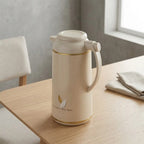 AFFB-10-CA Zojirushi Flower Garden Beige Handy Pot Vacuum Flask – 1.0 L