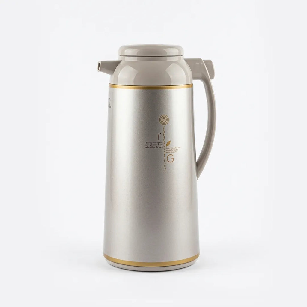 AFFB-10-TK Zojirushi Herb Cacao Silver & Gold Handy Pot Vacuum Flask – 1.0 L