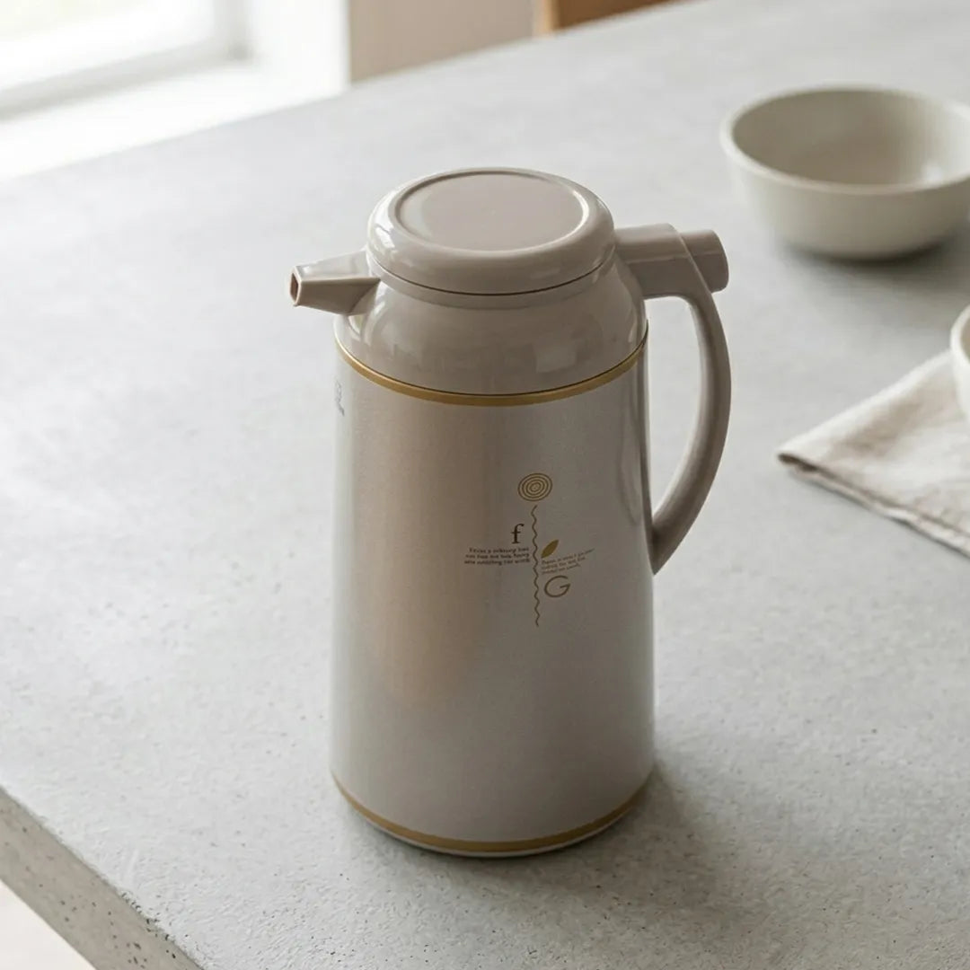 AFFB-10-TK Zojirushi Herb Cacao Silver & Gold Handy Pot Vacuum Flask – 1.0 L