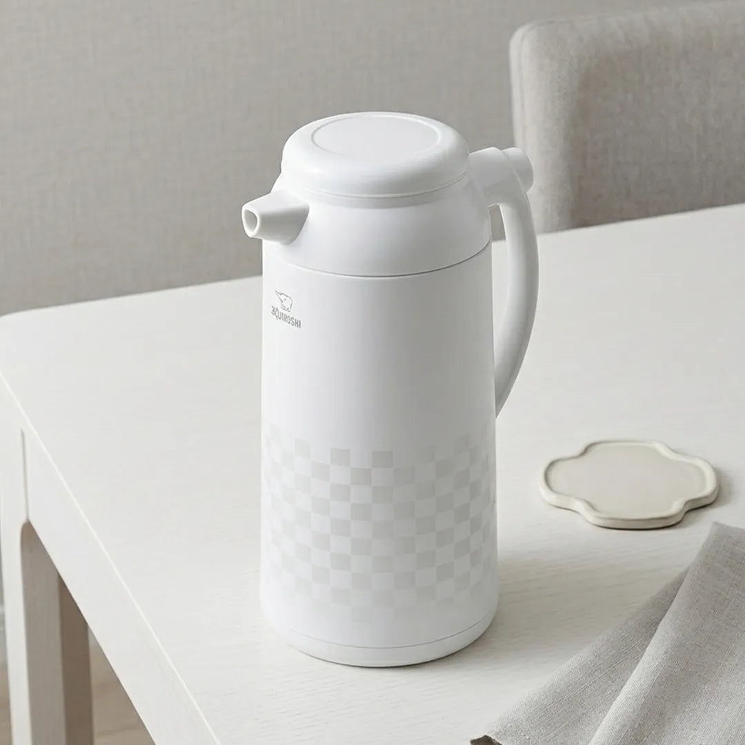 AFFB-10-WZ Zojirushi Ichimatsu White Handy Pot Vacuum Flask – 1.0 L