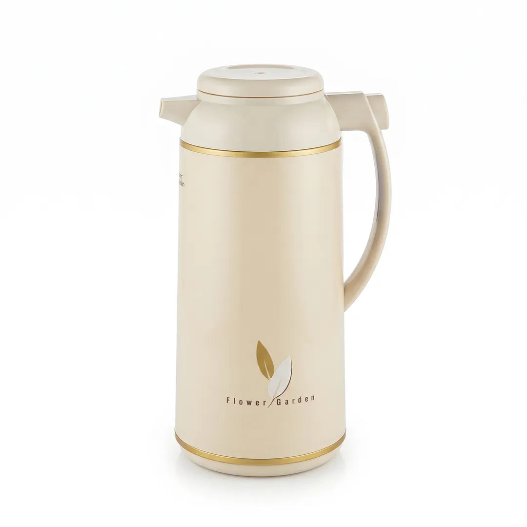 AFFB-13-CA Zojirushi Flower Garden Beige Handy Pot Vacuum Flask – 1.3 L