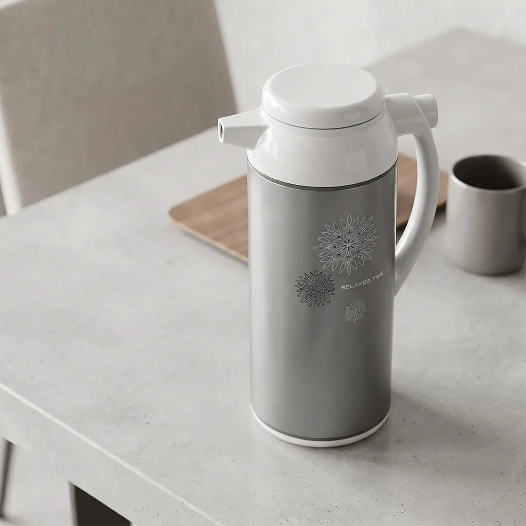 AFFB-13-HX Zojirushi Relaxed Time Metallic Gray Handy Pot Vacuum Flask – 1.3 L