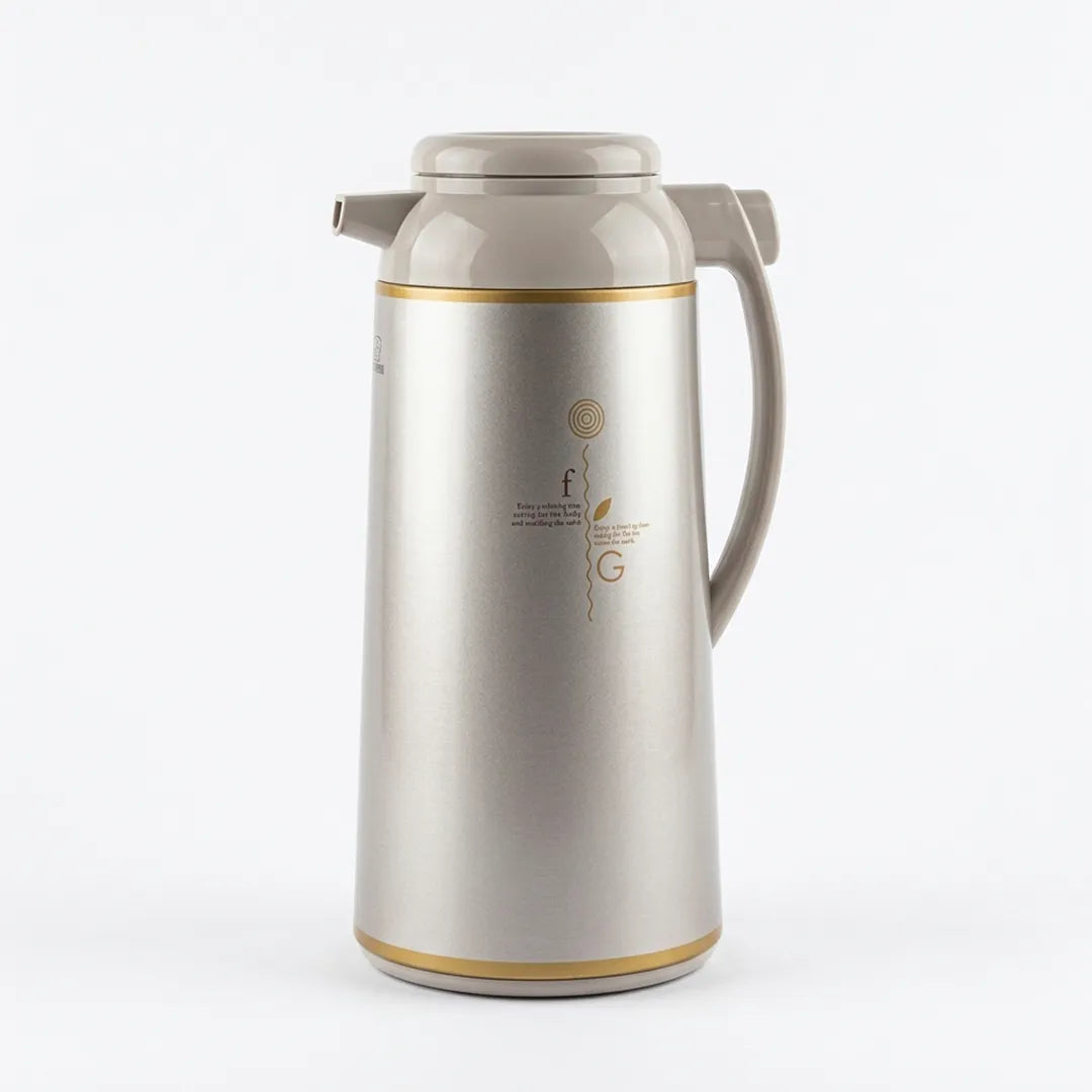 AFFB-13-TK Zojirushi Herb Cacao Silver & Gold Handy Pot Vacuum Flask – 1.3 L
