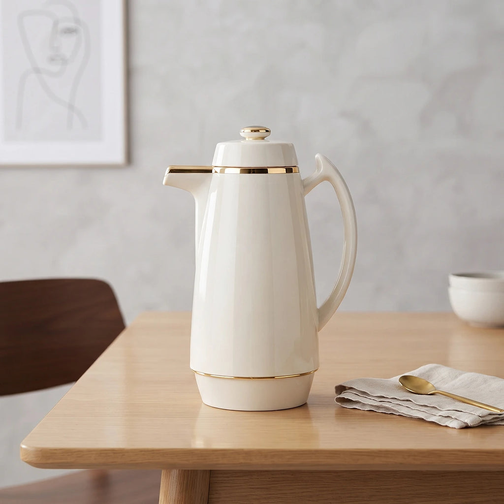 AH-SA10-CB Zojirushi Ivory & Gold Thermal Handy Pot – 1.0 L