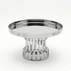 AHE-2498 Round Cake Stand Silver Finish Large