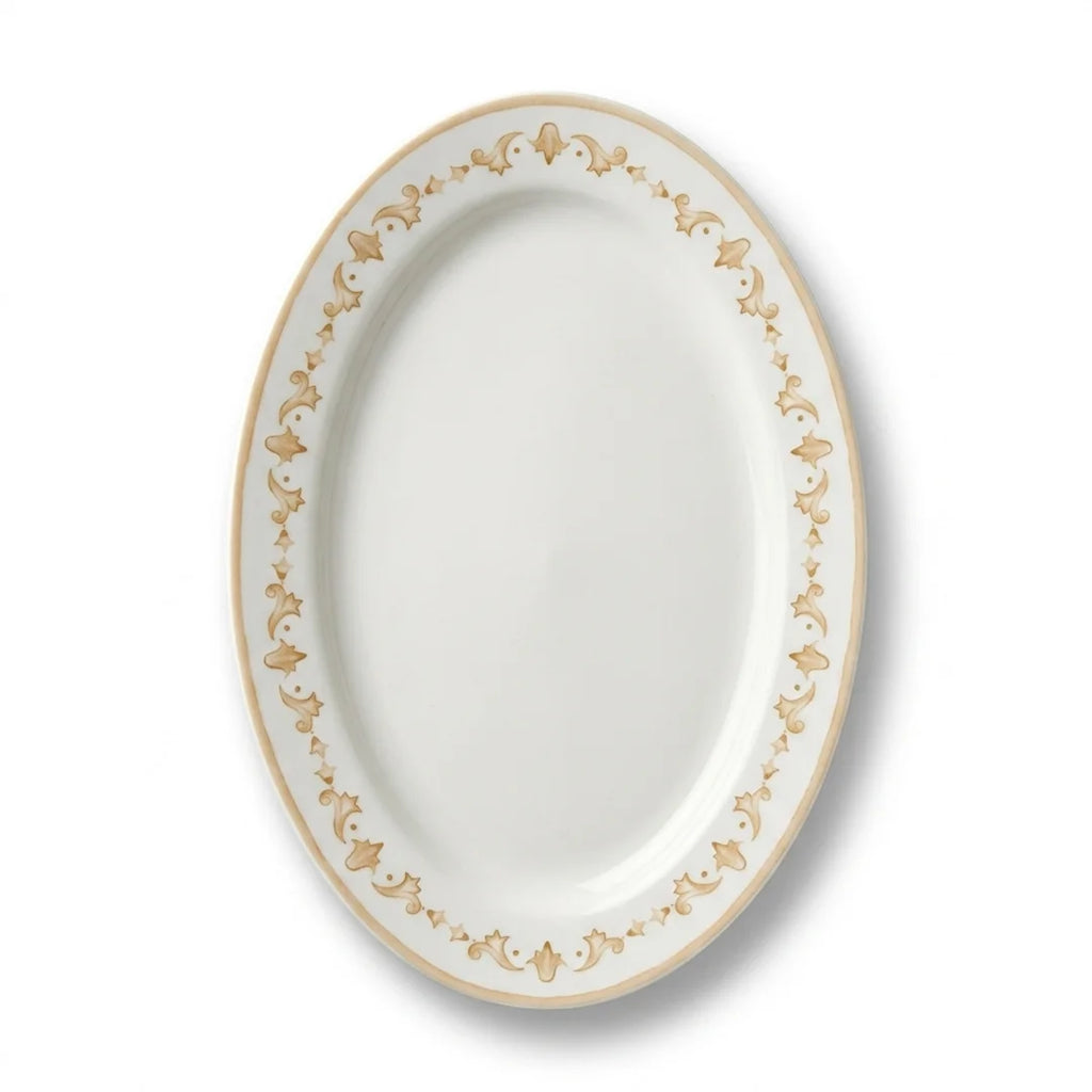 Luhpar Verona ivory oval serving plate, 12 inch