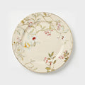 Luhpar Chinoserie Floral porcelain dinner plate, 10.5 inch with gold rim