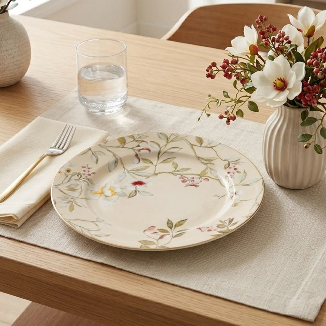 Luhpar Chinoserie Floral porcelain dinner plate, 10.5 inch — alternate view