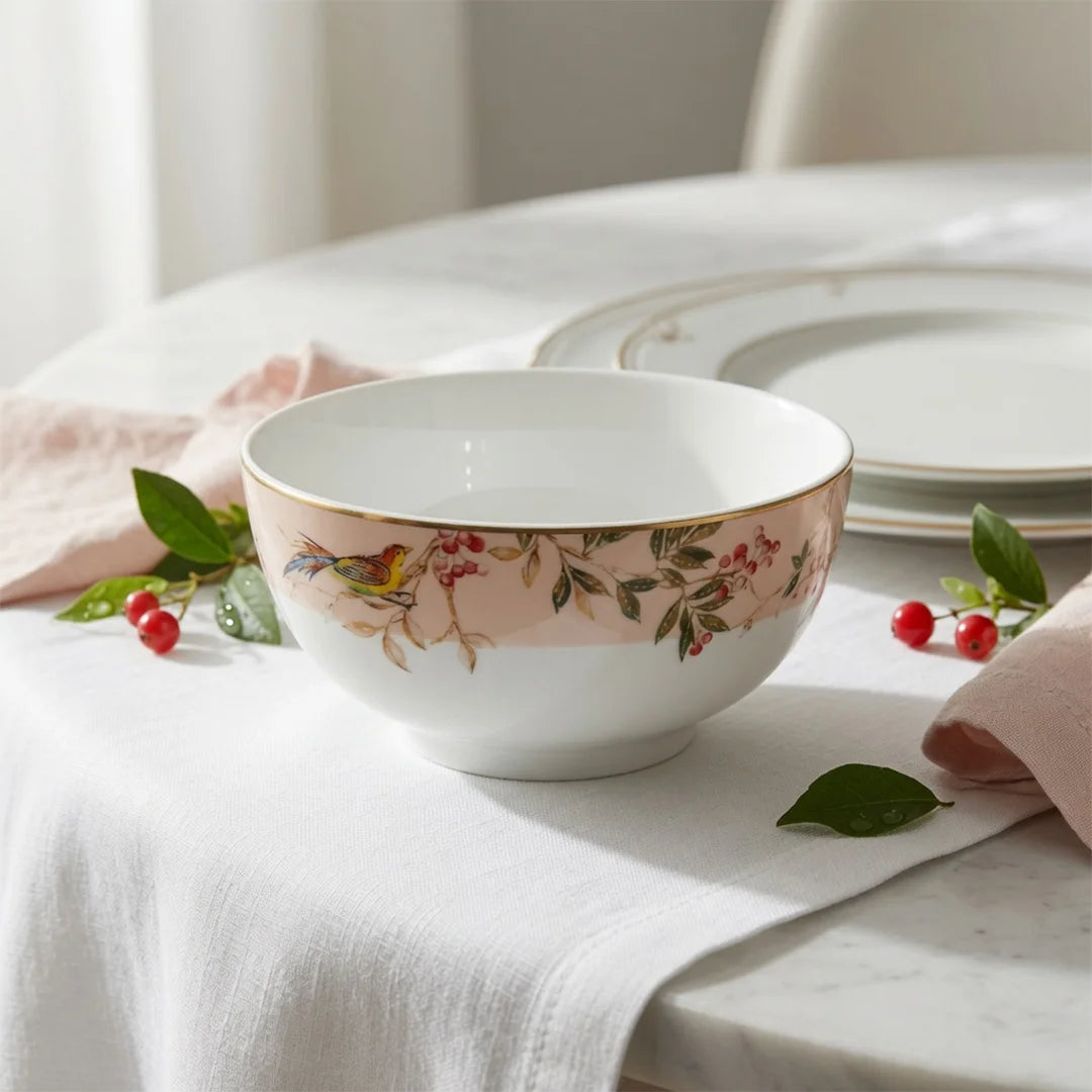 Luhpar Chinoserie Floral porcelain bowl, 4.5 inch — alternate view