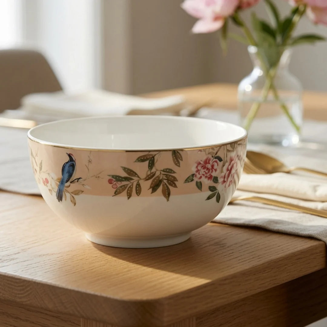 Luhpar Chinoserie Floral porcelain bowl, 5.5 inch — alternate view