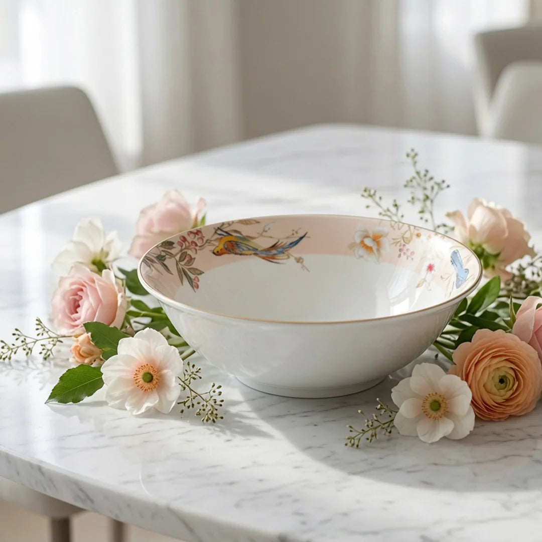 Luhpar Chinoserie Floral porcelain bowl, 182mm — alternate view